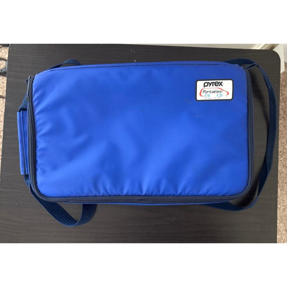 Pyrex Portables Casserole Carrier The Way To Go Bag Blue Bag Only 14x8.5x3